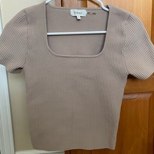 Mauve square neck, rubbed top